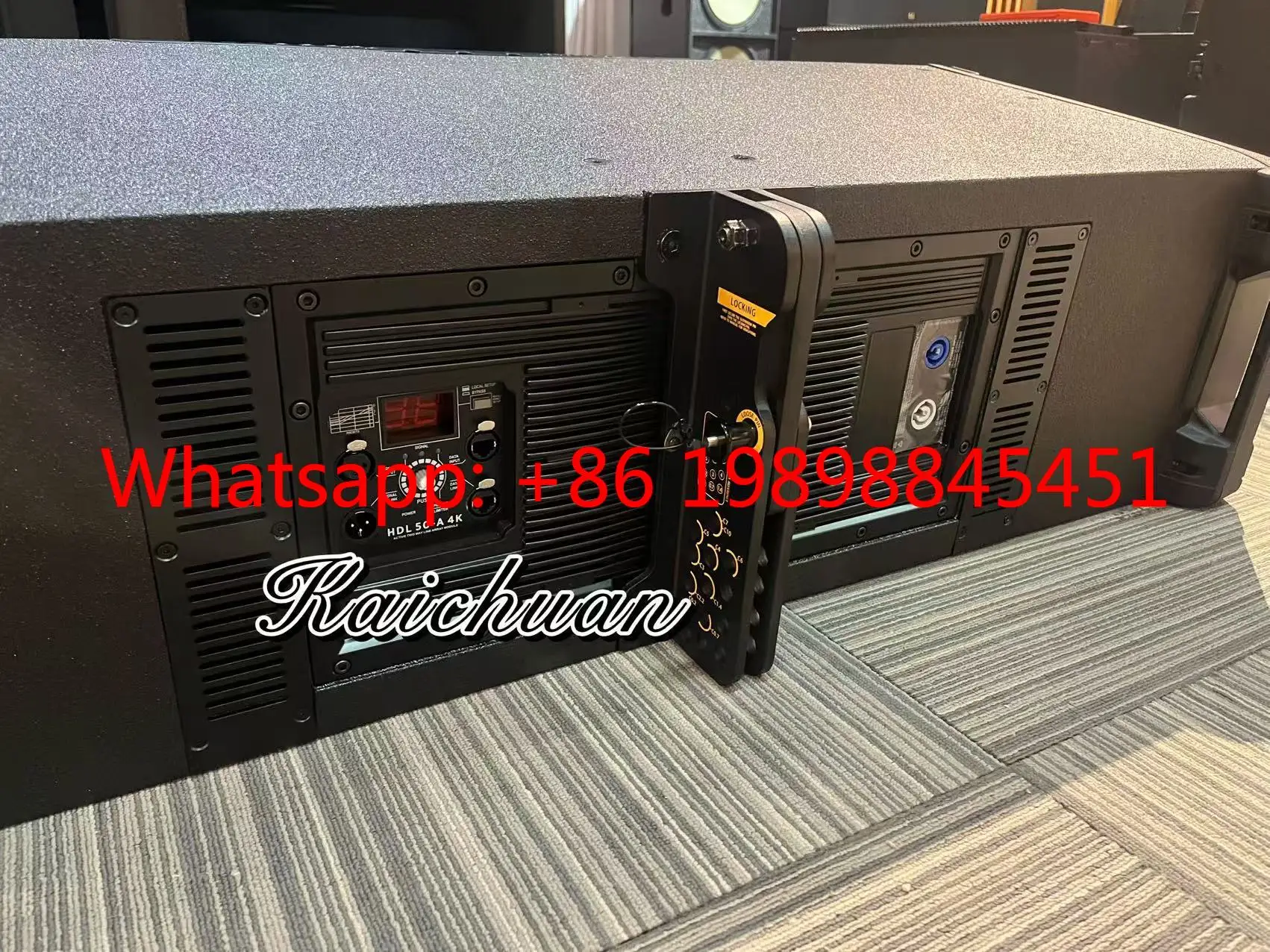 Neodymium Double 12 Inch Line Array Speakers System KC50A 4k Active 3 Way Dual 12 Inch Line Array Speaker Professional Audio