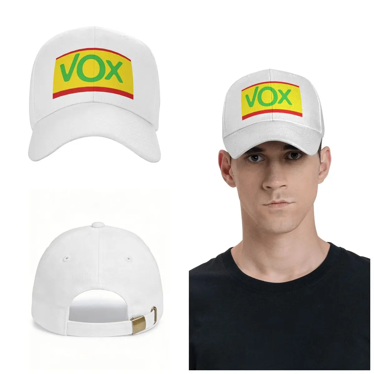 Espana Vox Logo Spain Political Party Spanish Cap Fashion Casual Baseball Caps Adjustable Hat Unisex Baseball Hats Customizable