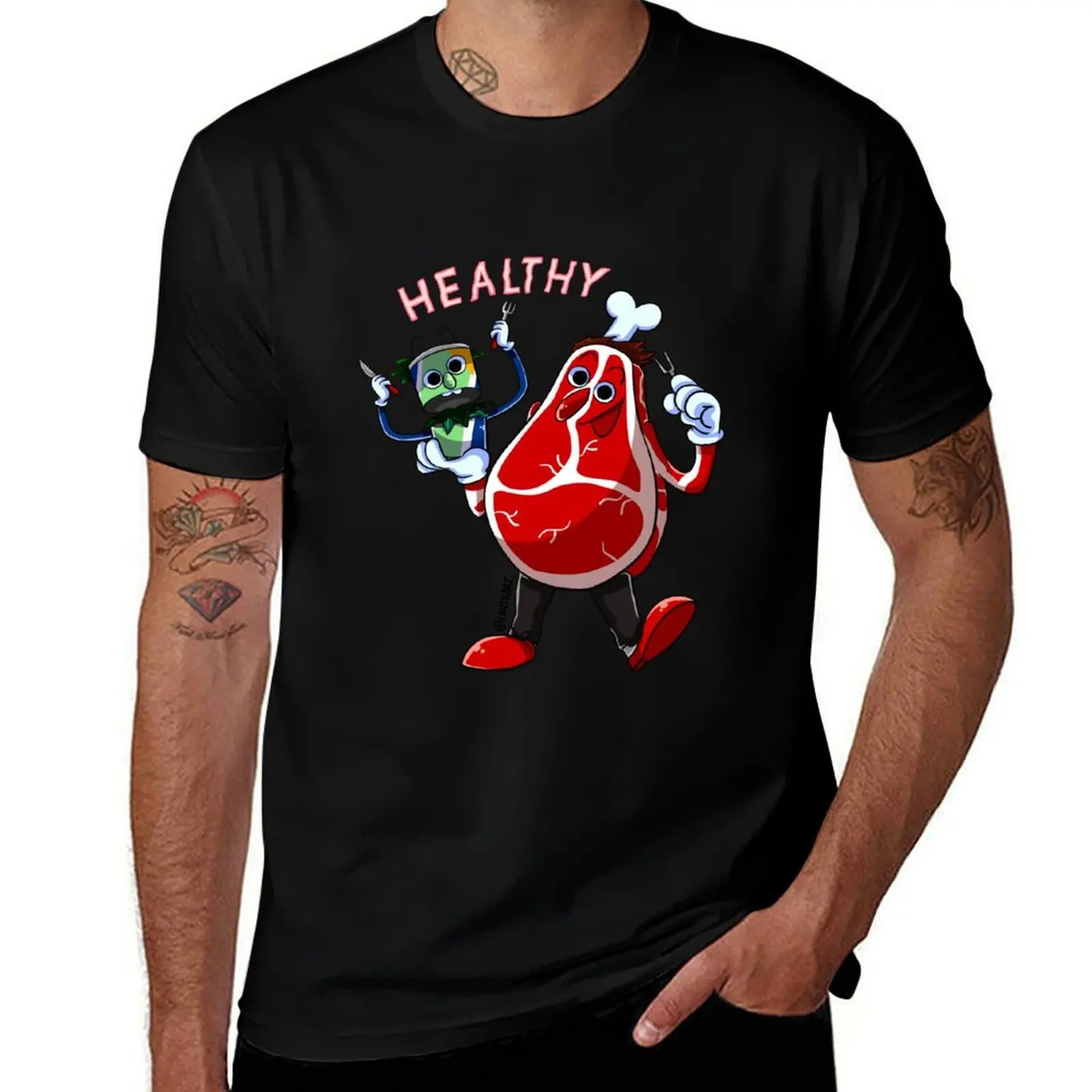 Lets get Healthy now T-Shirt Soft Cotton Print T-Shirt