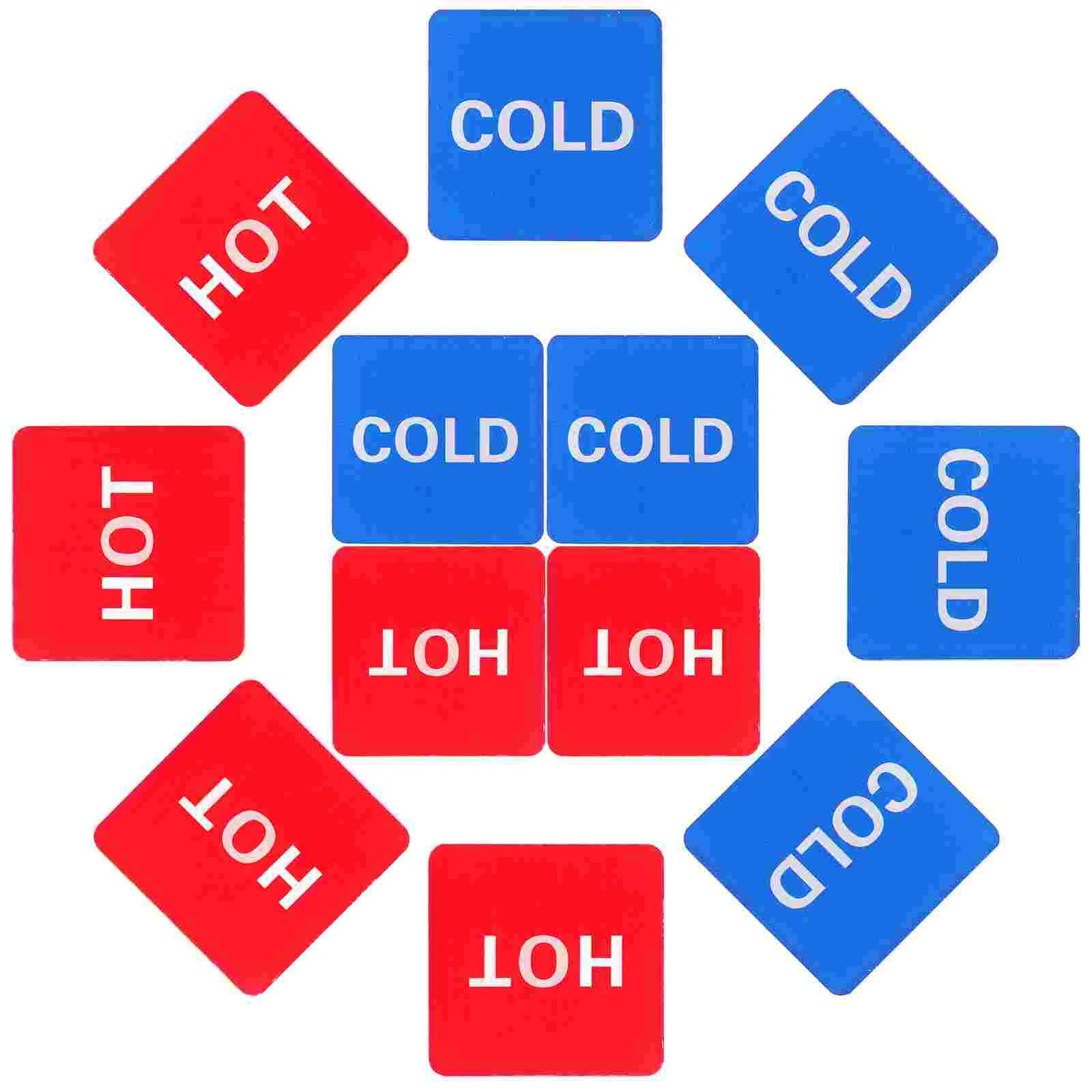 6 Pairs Hot and Cold Water Labels Faucet Taps Sticker Sign Ice Stickers Kitchen Function