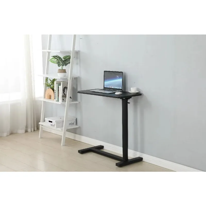 طاولة بجانب السرير قابلة للتعديل مع عجلات، صينية كمبيوتر محمول قابلة للتعديل، طاولة مكتبية قابلة للإمالة #5
