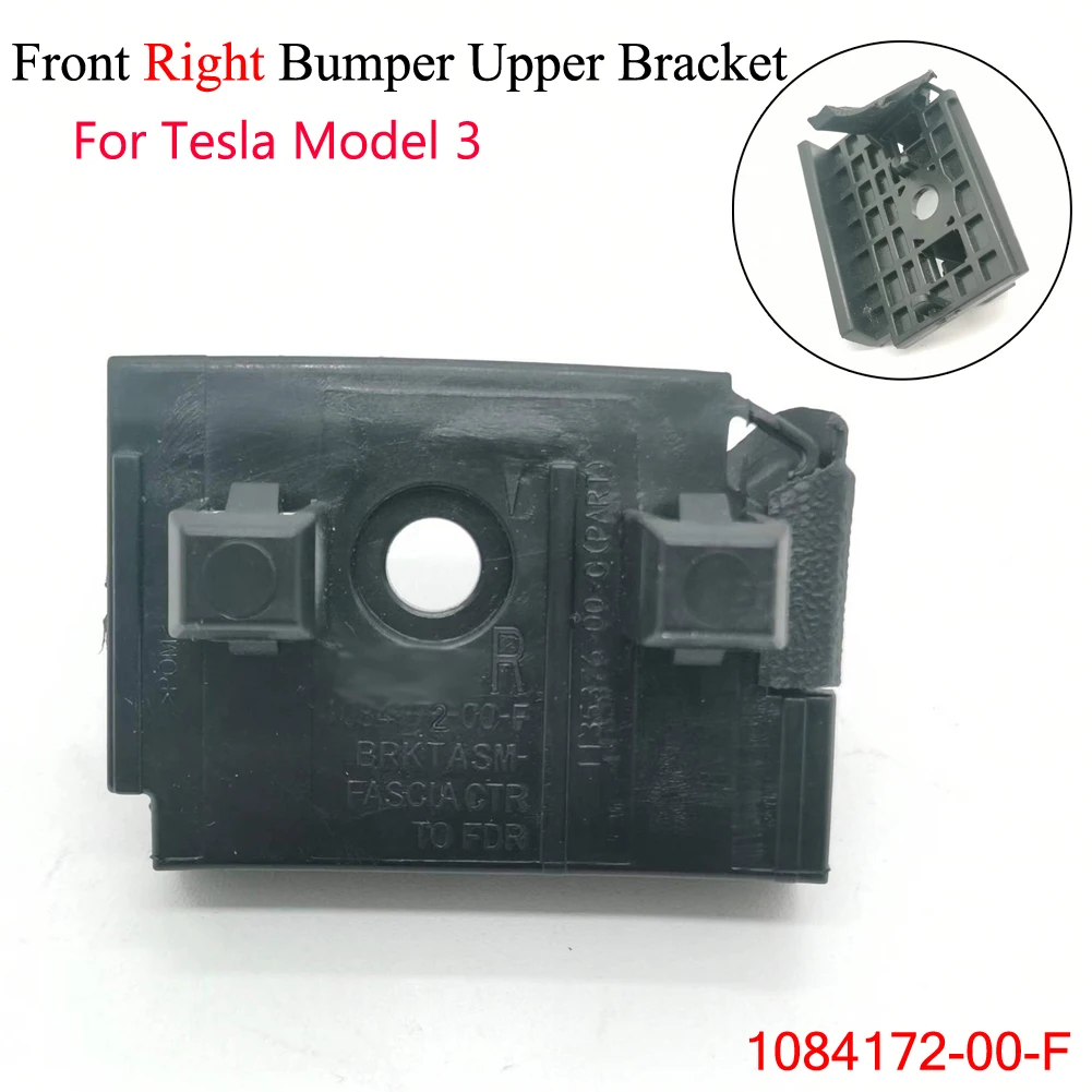 1Pair Front Bumper Fender Bracket Holder Left+Right Front Bumper Center Bracket 1084171-00-F 1084172-00-F For Tesla Model 3