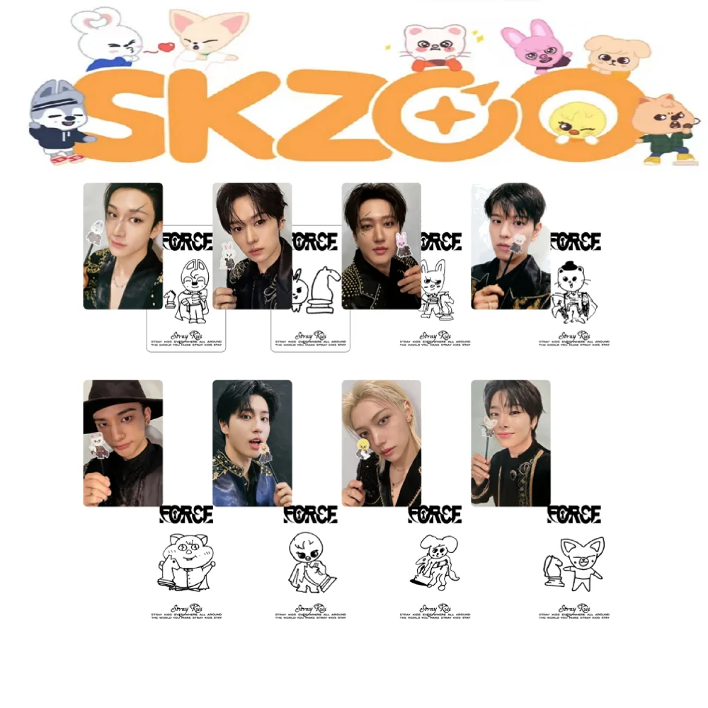 

8 шт. Новые фотокарточки KPOP Stray Kids SKZOO из нового альбома, коллекционные LOMO-карточки, подарок