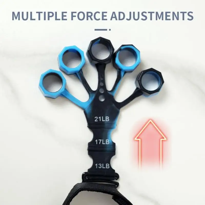 Silicone Finger Trainer Five-Finger Wrist Puller Wrist Strap Grip Strengthener Finger Recovery Flexion Extension Vein Trainer