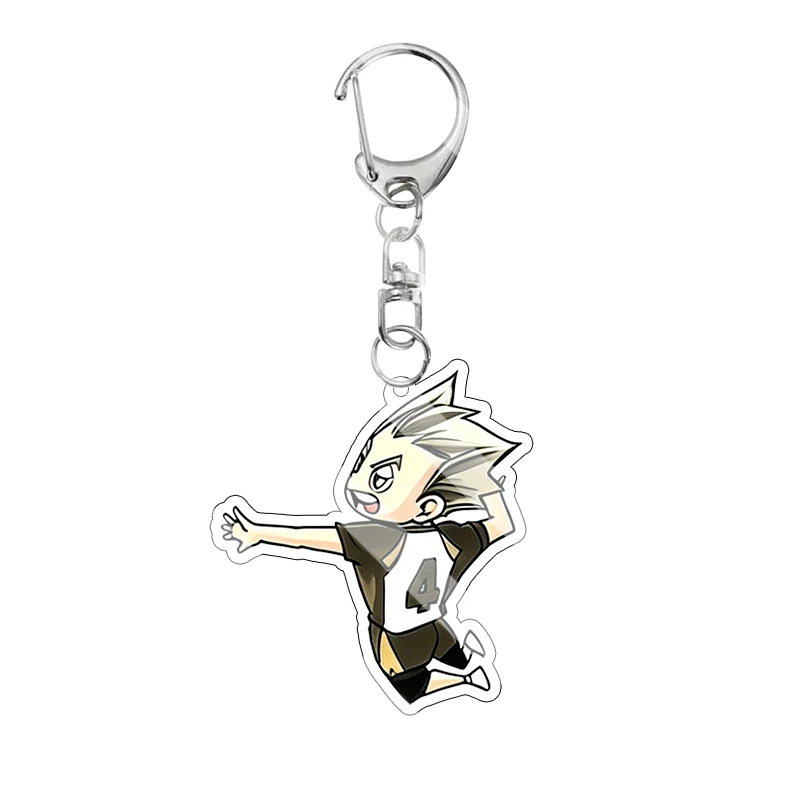 Volleyball Nishinoya Yuu Tanaka Ryunosuke Kageyama Tobio Anime Cartoon Q-Version Acryl-Schlüsselanhänger DIY Anhänger Zubehör Geschenke – Detail 6