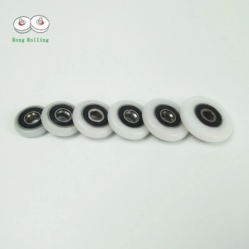 ประตูห้องน้ํา runner เลื่อนประตูห้องอาบน้ําลูกกลิ้ง/ล้อ/runner เส้นผ่านศูนย์กลางภายนอก 19 มม./20 มม./22 มม./23 มม./25 มม./27 มม.แบริ่ง bore 5 มม.