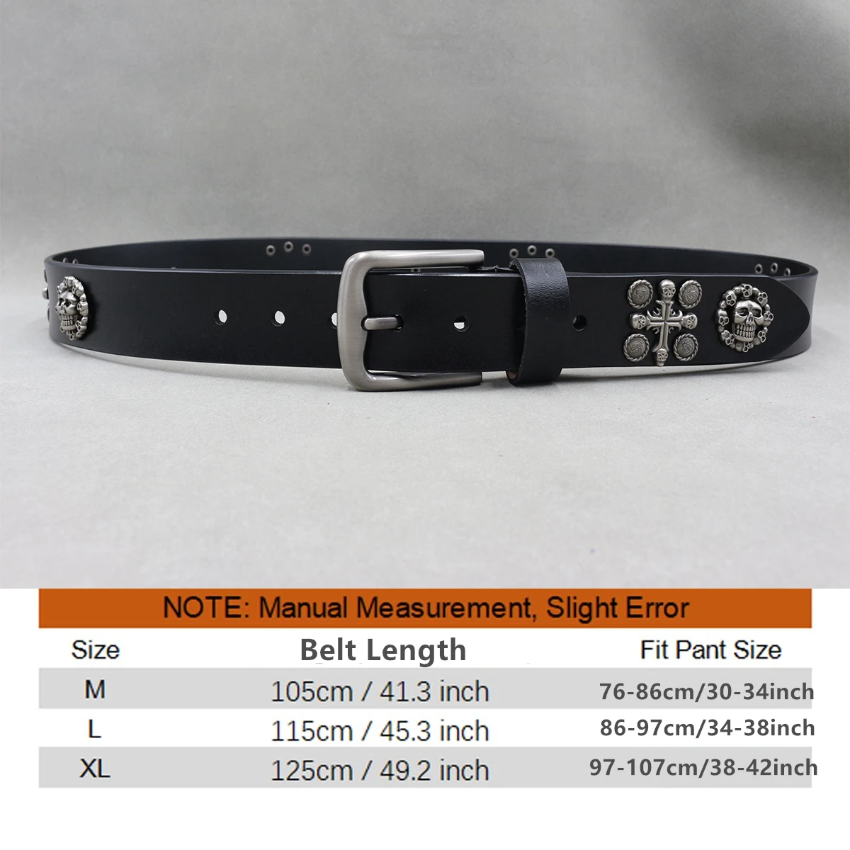 Skull Flower Rivet Belt Metal Pyramid Genuine Leather Belt for Men and Women Hardware Jeans Belts Designer Belt Female Belts