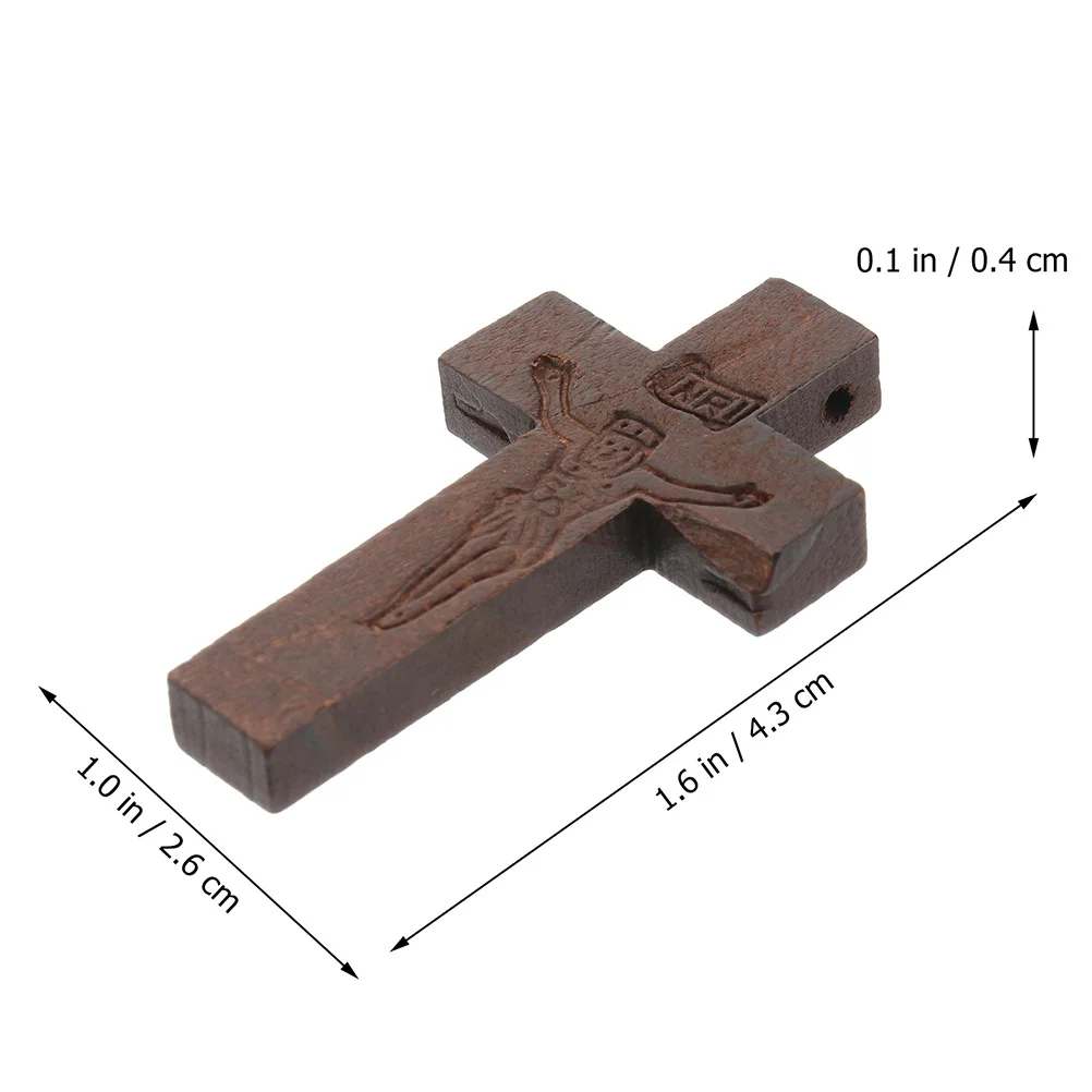 30Pcs Wooden Cross Charms Smooth Edge DIY Jewelry Making Accessories Necklace Bracelet Keychain Pendant Decoration