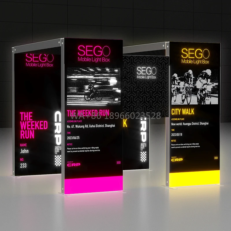 Nouvelle conception d'exposition personnalisée pour les caissons lumineux SEGO de stand d'émission commerciale d'affichage à fonctions multiples dans l'événement