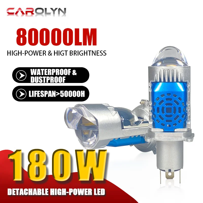 Carolyn 1-2pcs H4 LED Mini Projector Lens Canbus Auto Headlight Car Bulb Turbo Lamps Car Modification Lights