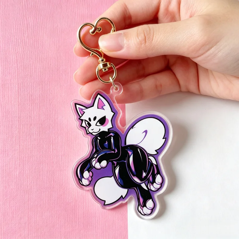 Latex Kitty Anthro Furry Acryl - Retro Gaming Keychain review and price
