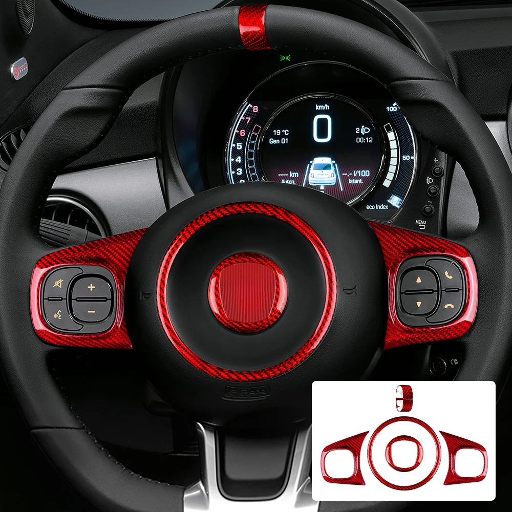 Adesivo in vera fibra di carbonio dura per Fiat 500 Abarth 595 695 2008-2013 2014 2015 2016 2017 2018 2019 2020 2021 2022 2023 Car Decor