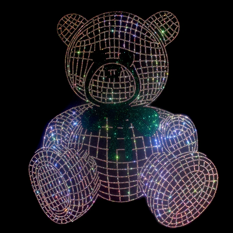 Shiny hot diamond stickers High-grade rhinestone teddy bear Iron sweater jacket T-shirt clothing DIY accessories