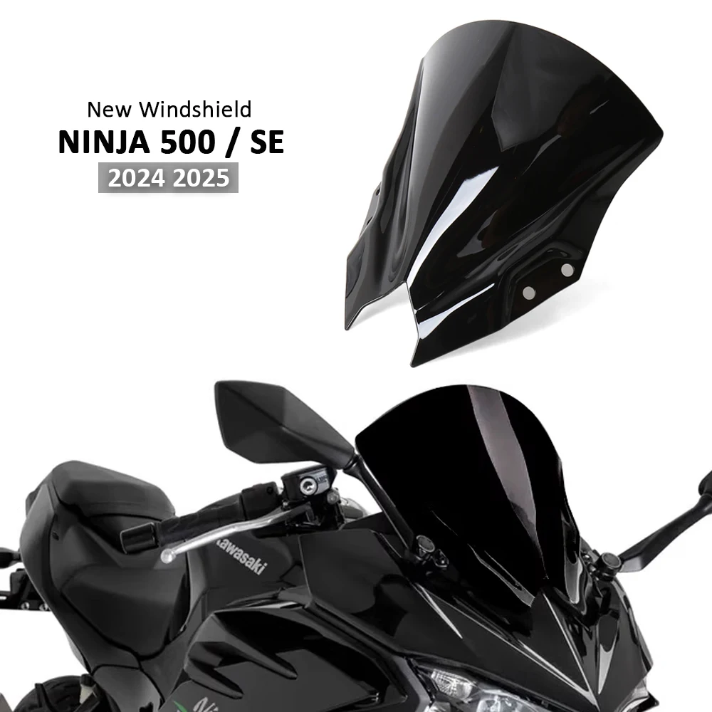 

Motorcycle Windscreen Windshield Double Bubble For KAWASAKI Ninja 500 Ninja500 NINJA 500 NINJA500 SE 2024 2025