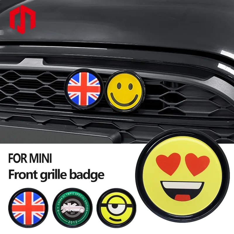 3D Acrylic Front Grill Emblem Badge For MINI Full Range Universal Car Logo Exterior Decoration Accessories Styling