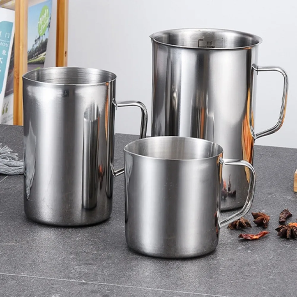 New Stainless Steel Laboratory Beaker Large Capacity 500ml Espresso Mugs Scale Graduation 1000ml Measuring Cups Kitchen Tool view 5
