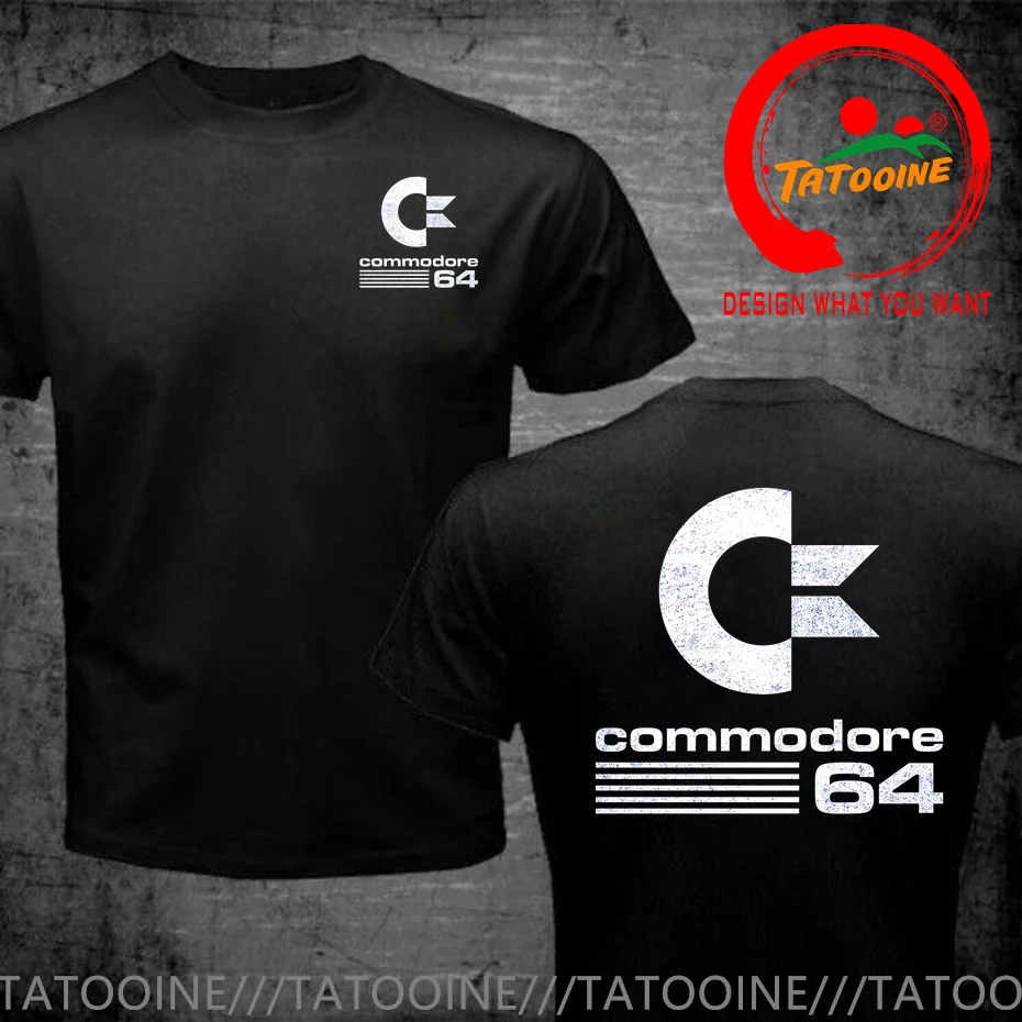 Vintage Retro Commodore 64 Tops T Shirt New Cotton Tee Shirts Camisas C64 Amiga Computer Geek Nerd 3D T-shirt O Neck Tops & Tees