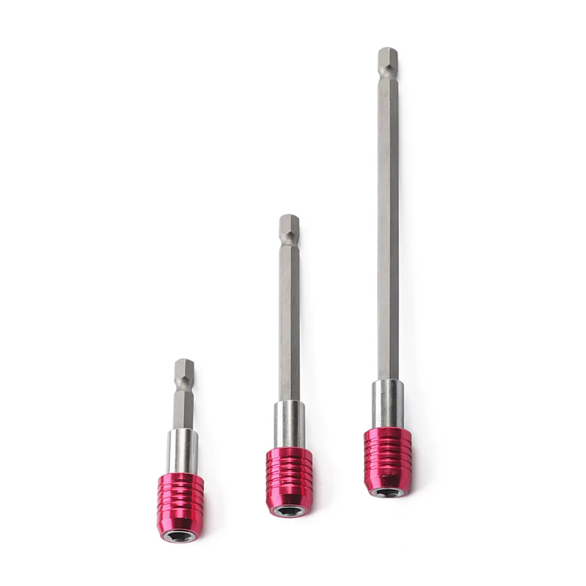 3Pcs Magnetic Hex Drill Bit Extension Set Stainless Steel Quick Release 60Mm 100Mm 150Mm Impact Driver Screwdriver Bit Holder