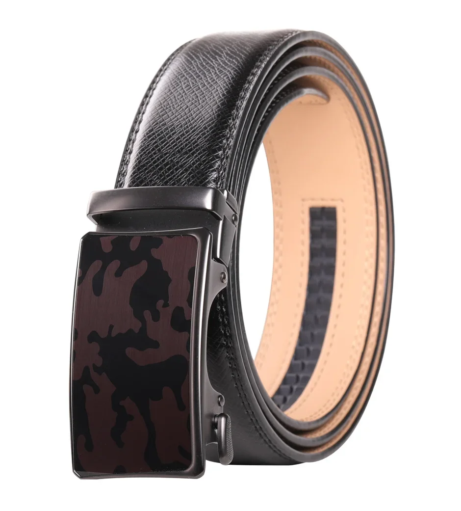 Plyesxale Designer ceintures hommes haute qualité ceinture homme ceinture en cuir hommes 2025 boucle automatique ceinture marron cinto masculino B53