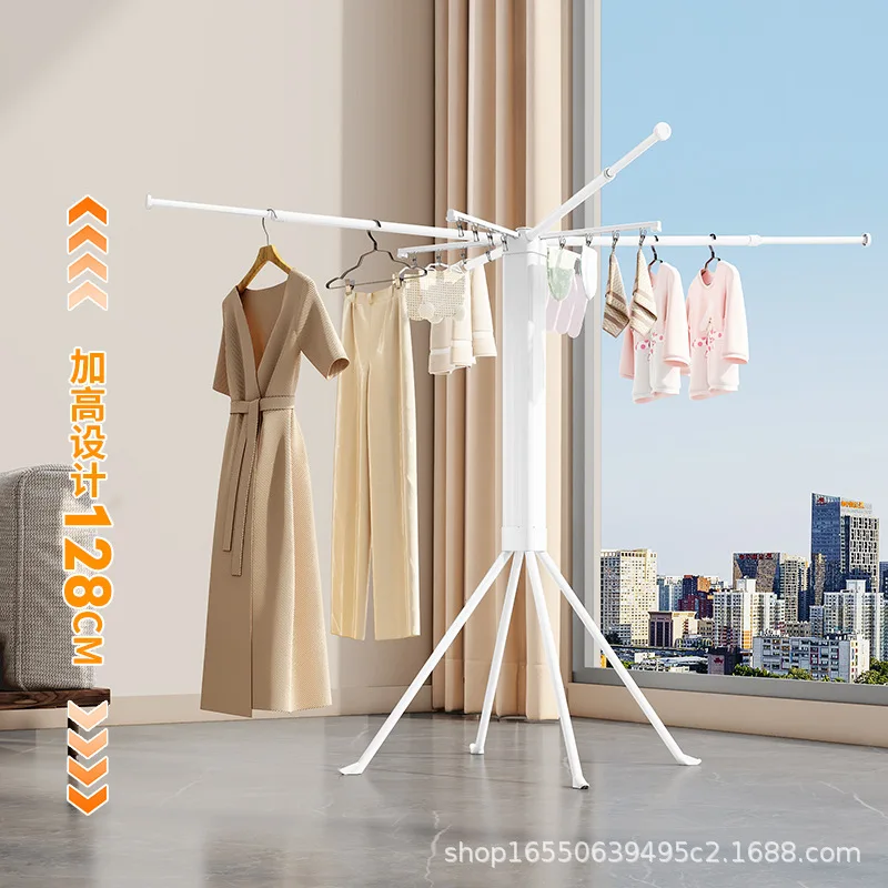 Drying rack 2025 new hanger floor-to-ceiling multi-functional hanger balcony folding drying rack