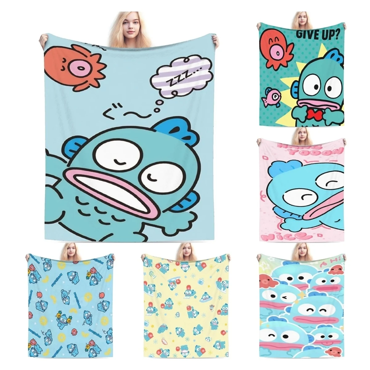 

Милые одеяла Hangyodon Octopus, шерстяные одеяла, летние персонализированные ультра-мягкие теплые покрывала с кондиционером