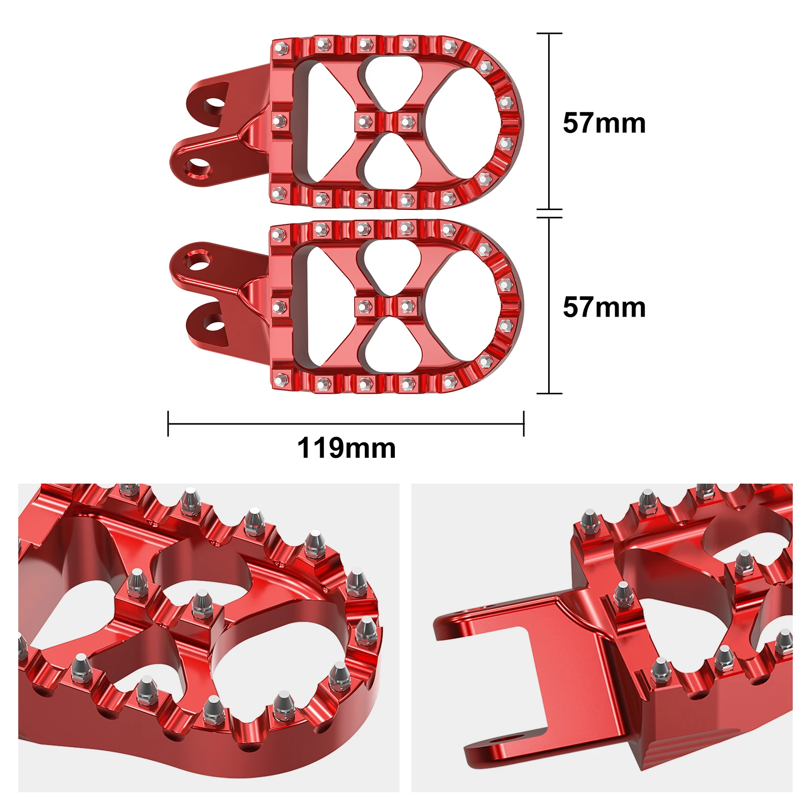NICECNC ホンダ XR650L 1993-2025 フットペグ XR650R 2000-2007 XR600R XR400R XR250R CR80R CR85R CR80RB CR85RB エキスパート用