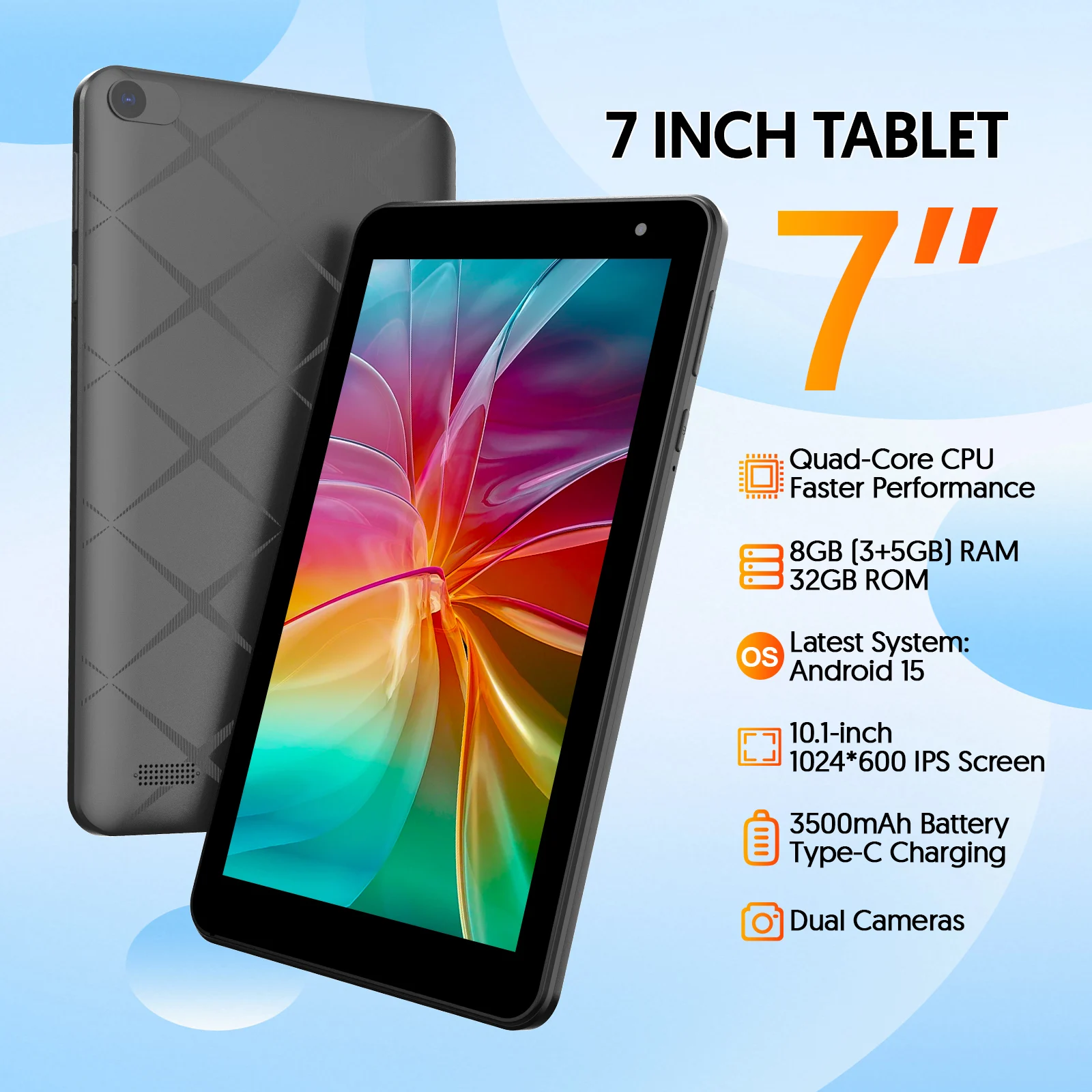 Tablet Android 15 de 7 Pulgada - Kids Education Tablets reseña y precio