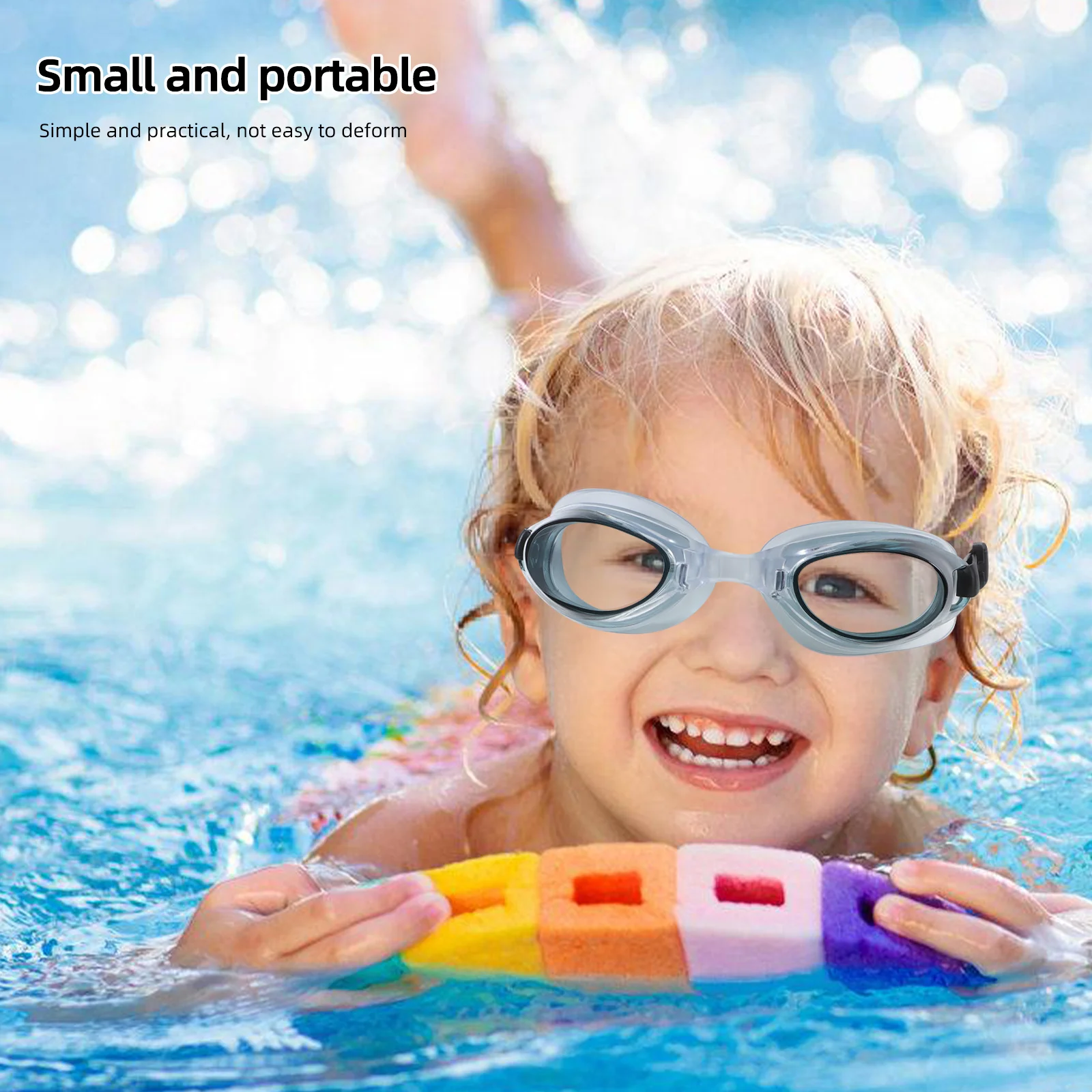 قطعتان من نظارات السباحة للجنسين مريحة وخفيفة الوزن وقابلة للتعديل بإطار عريض، نظارات سباحة رياضية بدون تسرب للبالغين والرجال والنساء #6