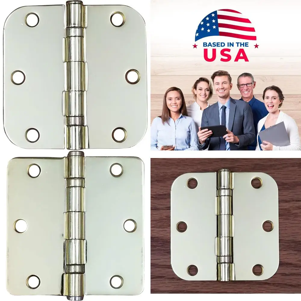 

Heavy-Duty 3.5 Inch Steel Door Hinges with 1/4 Inch Radius Ball Bearing, Removable Pin, Oil Rubbed Bronze Finish, 10-Pack Set