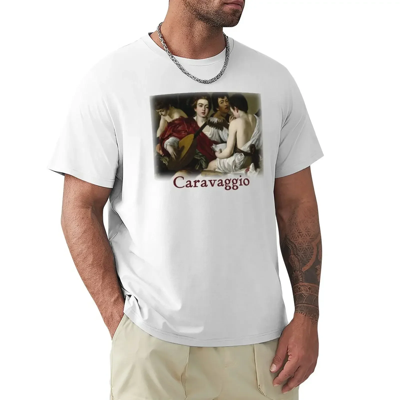 Caravaggio Musicians T-Shirt graphics blanks designer t shirt men customizeds customs design your own boys whites mens harajuku