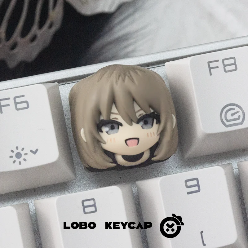 Girls Band Cry Key Caps Resin Layered Drip Gel Design Artisan Keycaps for Mechanical Keyboard Accessories Girl's Gift