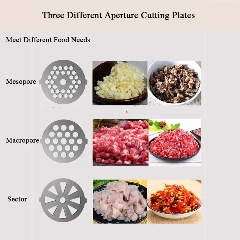 Electric Meat Grinder Sausage Maker with 3 Grinding Plates Food Pusher Meat Mincer  Food Grinder Home Kitchen Sausage filler