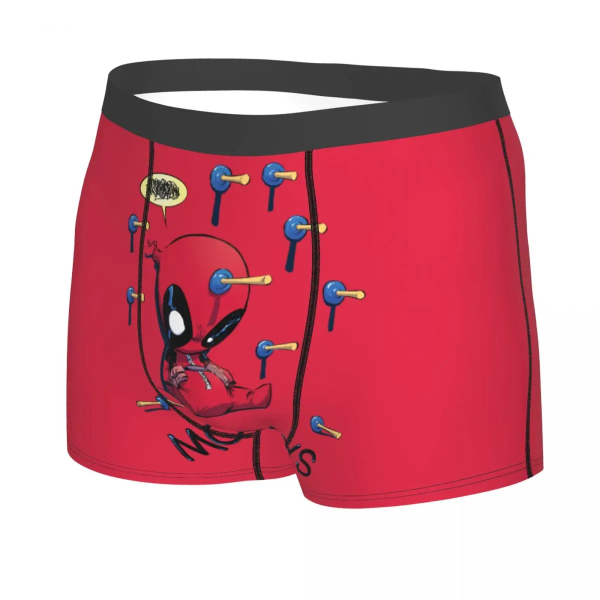 Custom Deadpool I Hate Mondays Underwear Male Printed Boxer Briefs Shorts Panties Breathable Underpants