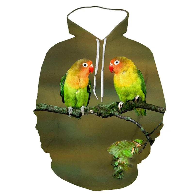 Parrot Animal Pattern Fashion Style 3D Printed Hoodies Unisex Pullovers Hoodie Casual Sweatshirts Street Top Tracksuit