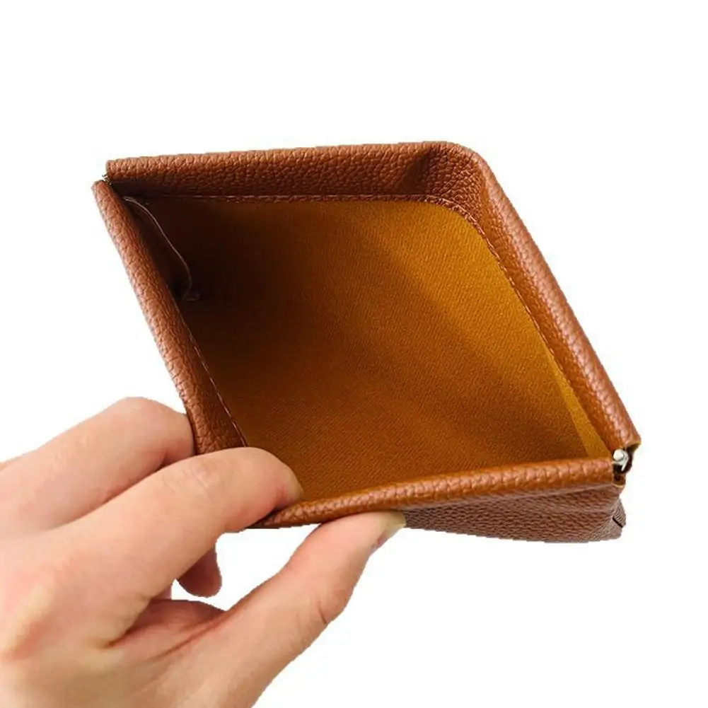 Eyeglass Storage Bag Self-closing Long Wallet Simple High Quality Artificial Leather Coin Data Cable Key Card Storage Packet