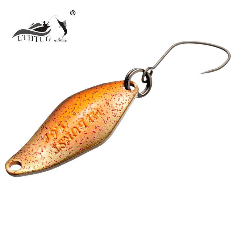 Management Trout Lures Colorful Painting Spoon Bait HI BURST 1.6g 26mm Copper Metal Fishing Bait For Area Trout Perch Chub SP40