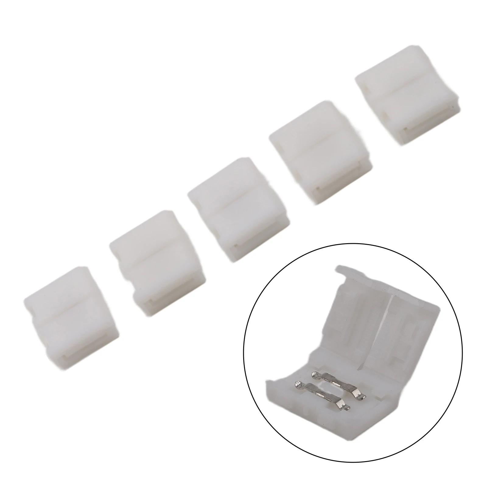 Solderless Joiner LED Strip Connector White Power Injection For Led Strips Reusable Fastening Screwless for contact