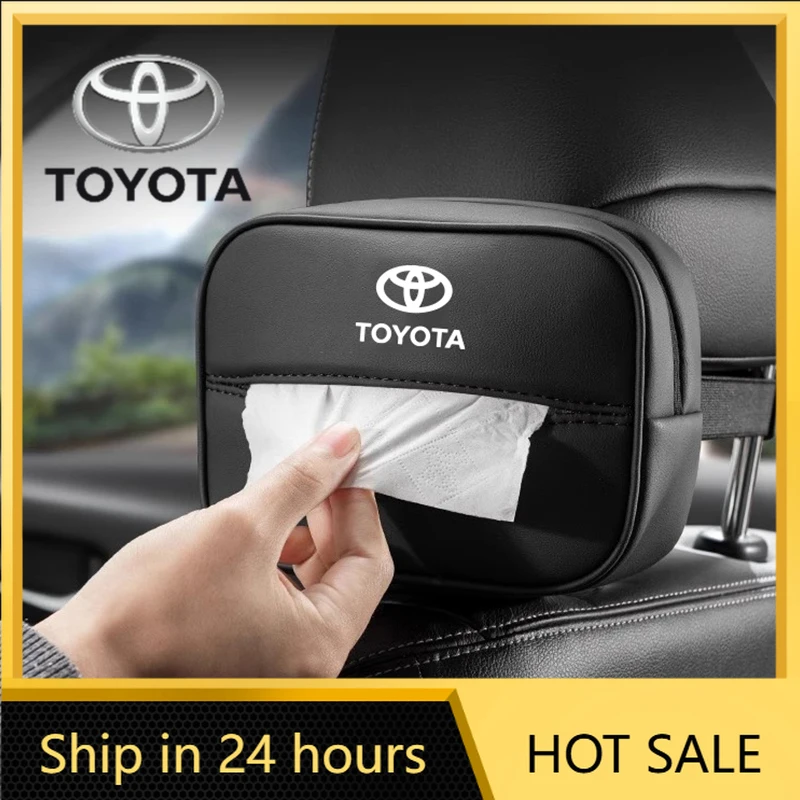 

Наклейки для автомобиля 2026: Горячая новинка! Коробка для салфеток с логотипом Toyota, подлокотники, солнцезащитные козырьки, аксессуары для сидений для Toyota Corolla, Yaris, Aygo P