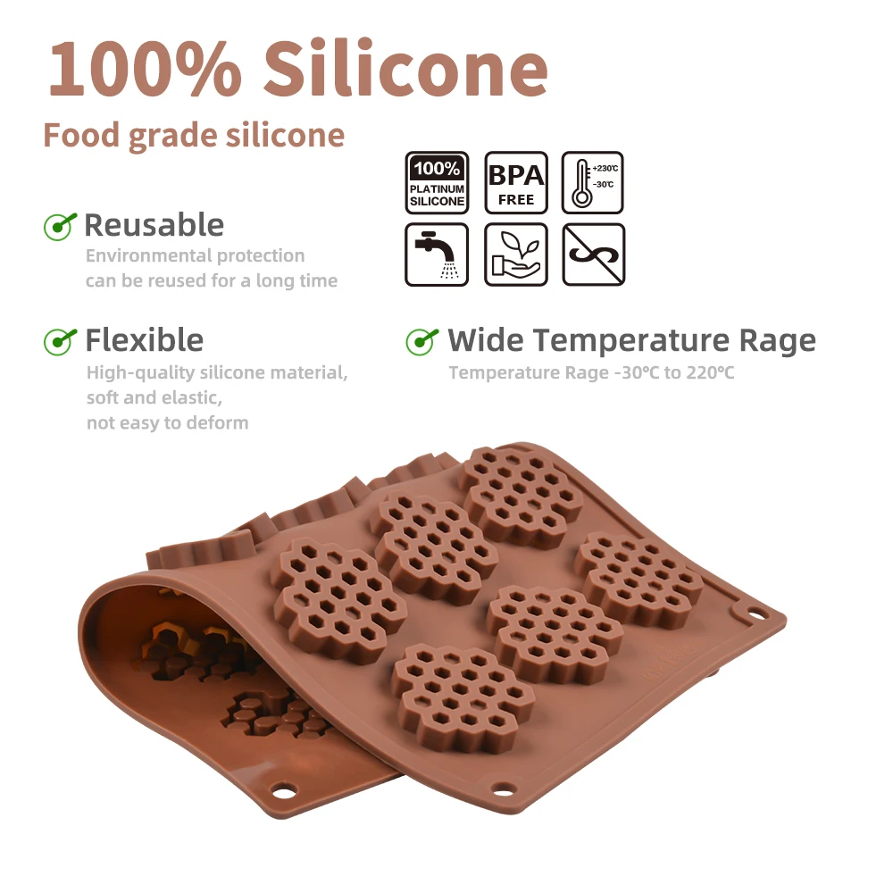 Honeycomb Mousse Cake Silicone Mold French Western Dot Lace Decorative Chocolate Mold Honeycomb Baking