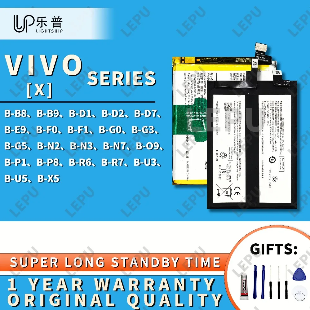 

Battery Replacement VIVO X9I X20 X21A X23 X27 X50 X60 X70 X80 X90 Original Battery VIVO X50 X60 X70 X80 Pro Plus Phone Battery
