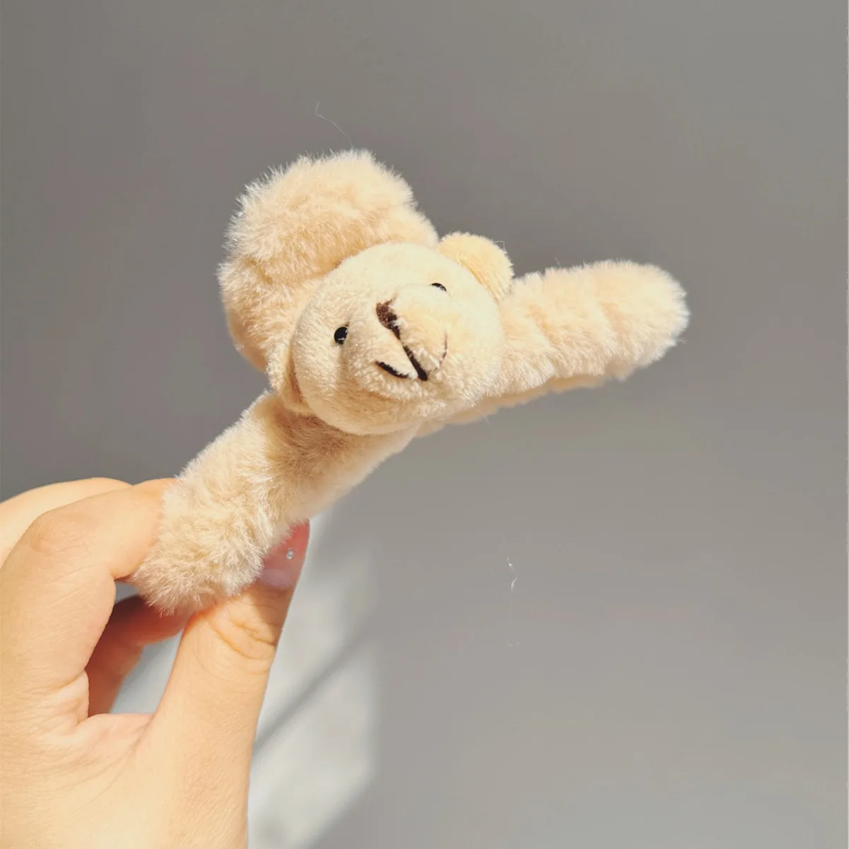 Cute Cartoon Teddy Bear Plush Hair Clip Clip, Sweet and Fresh Girl Headwear