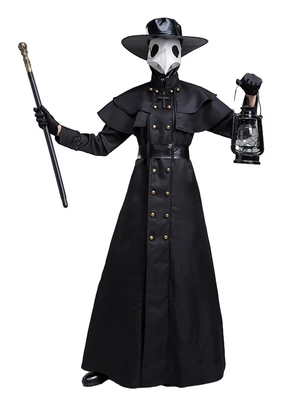Disfraz de médico de la peste Loween Medieval Stpunk Sle, traje con máscara de cuervo de pico largo, baile de máscaras para adultos, ropa Par temática