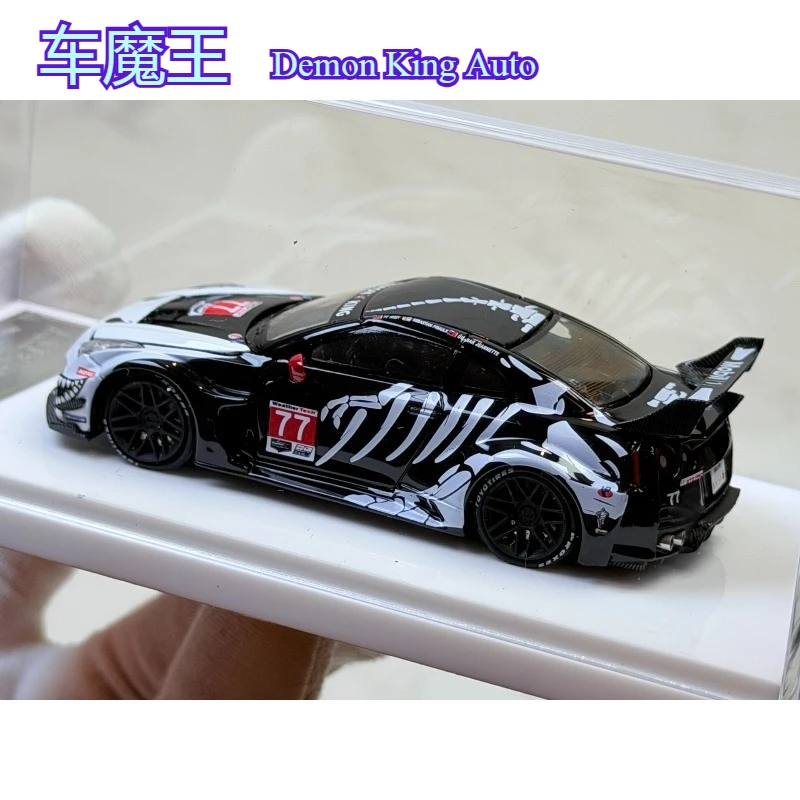 Demon King Auto1/64 alloy Nissan GTR R35 RR Bone Dragon Painted Miniature Car Model Collection Adult Decoration Item Boy's Gift