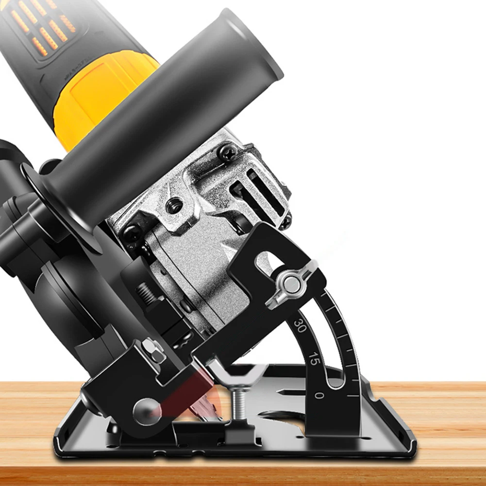 Convertidor de amoladora angular manual a soporte de Base de corte, soporte de posicionamiento modificado de profundidad de 0-40mm, estable para amoladora angular de 100-125MM