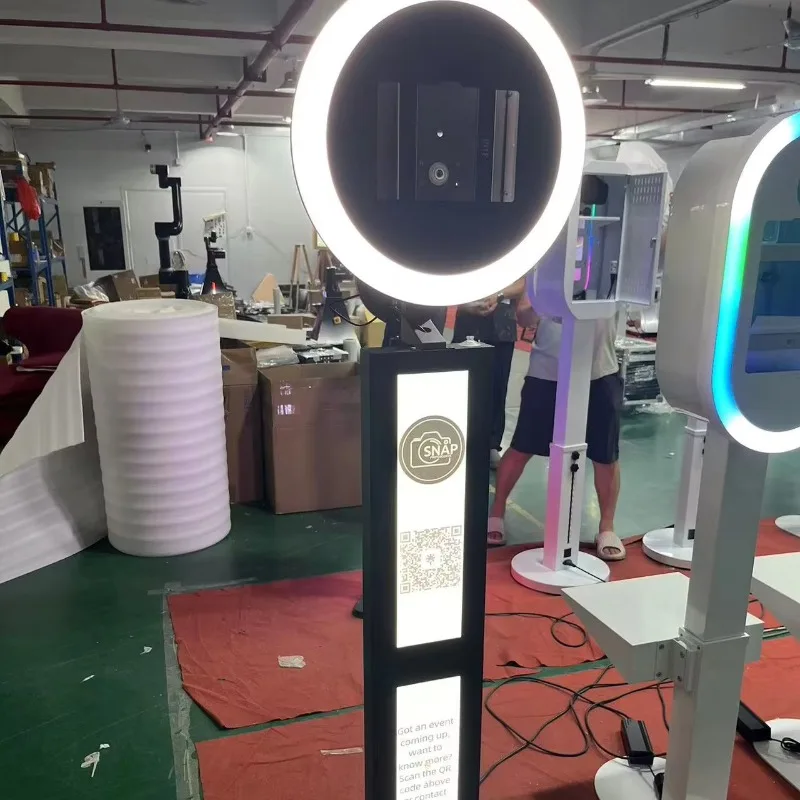 

Free custom logo Selfie booth Ring light Ipad booth holder Portable Ipad photo booth case with remote control