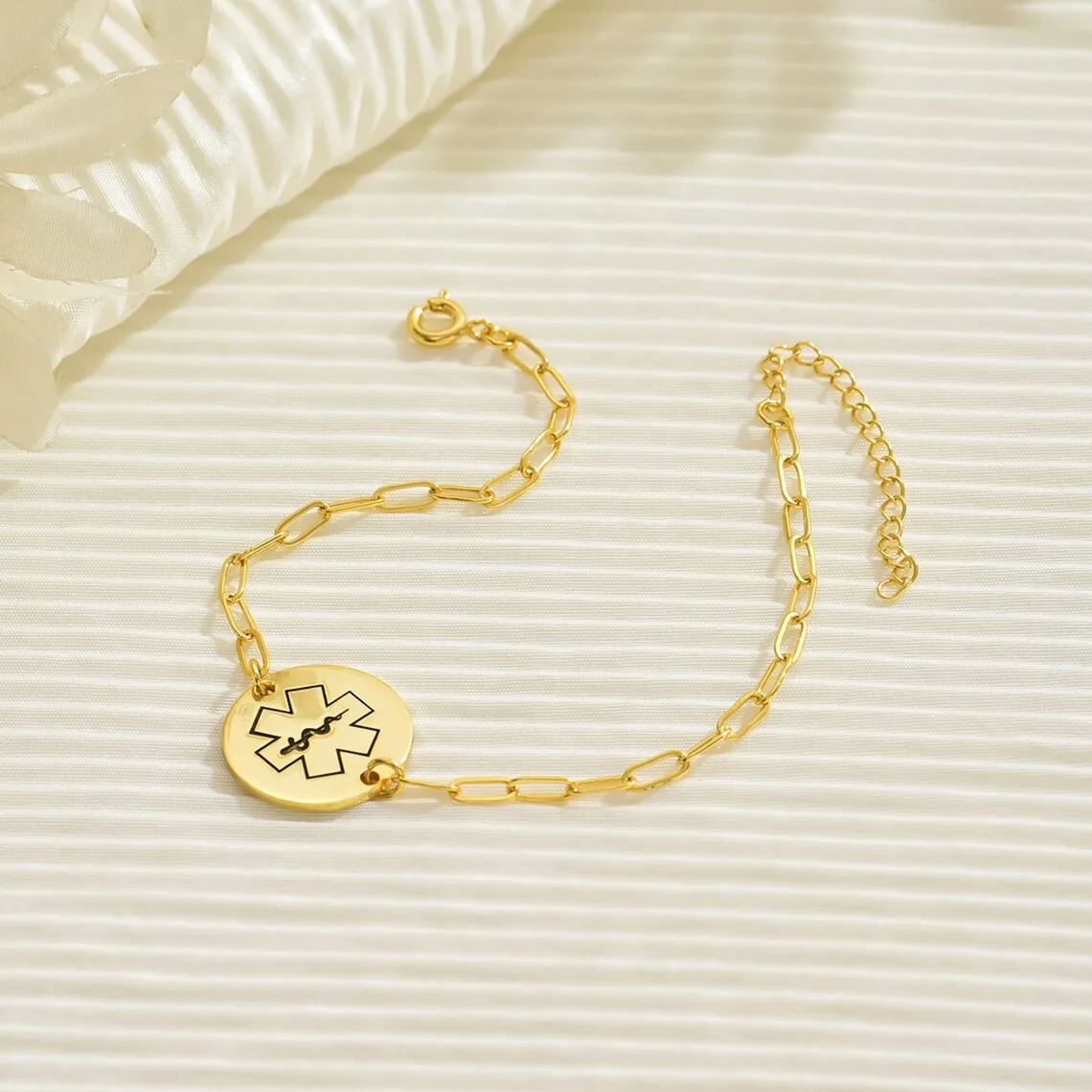 مخصص الطبية تنبيه سوار المرأة الطبية سوار الطوارئ البنسلين الحساسية نوع 1 مرض السكري مرآة التوحد سوار