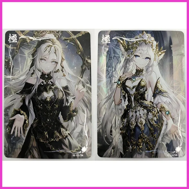 Anime Goddess Story Rare Limited Edition Diamonds Refractive Flash Cards albedo Toys for boys Collectible Cards Birthday Gifts