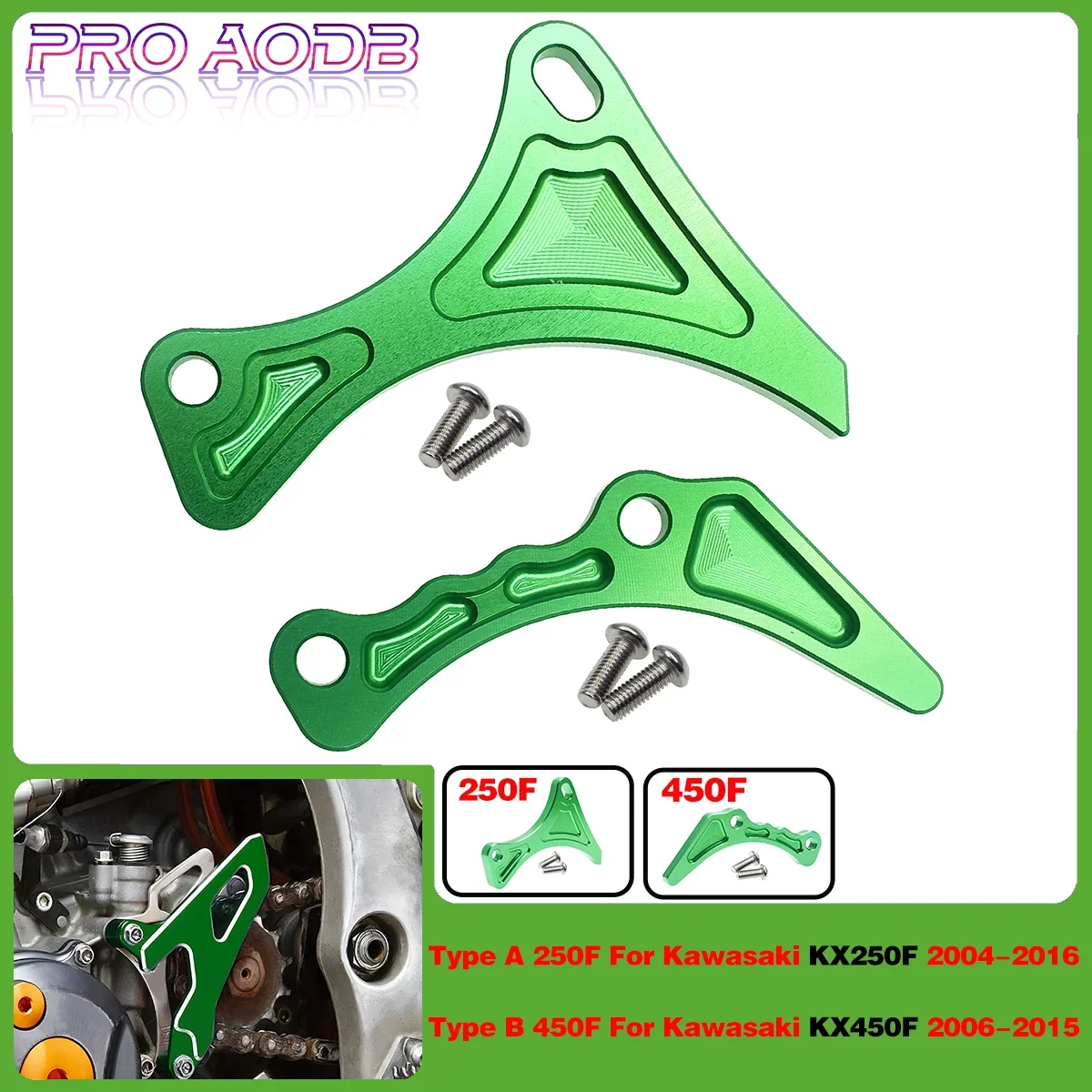 

Aluminum Guard Cover Chain Sprocket Cover Case Saver Engine Protector For Kawasaki KX250F 2004-2016 KX450F 2006-2015 KXF 250 450