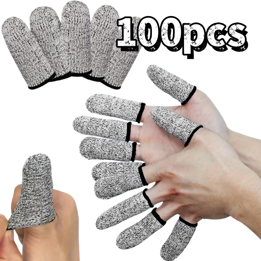 10-100pcs Finger Sleeves Flexible Fingertip Gloves Reusable Finger Cots for Handmade Craft Carving Wear-Resistant Hand Protector