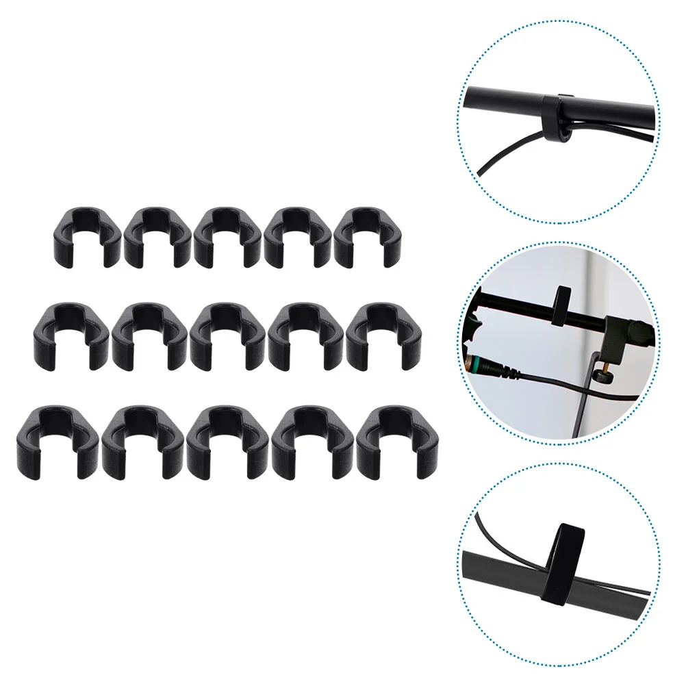 

15 Pcs Multiple Microphone Microphones Pole Clamp Plastic Clip for Cable Cord Wire Holder